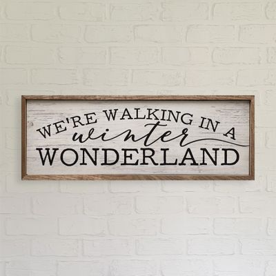 We're Walking In A Winter Wonderland Whitewash Wall Art