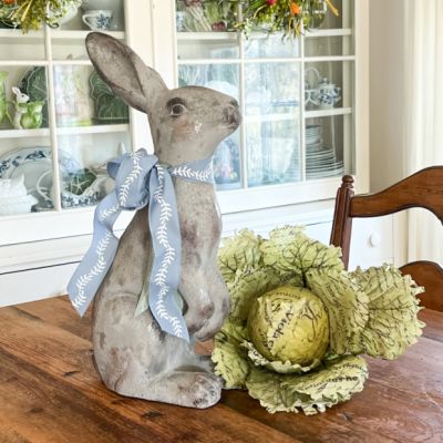 Weathered Bunny Statue 20 Inch