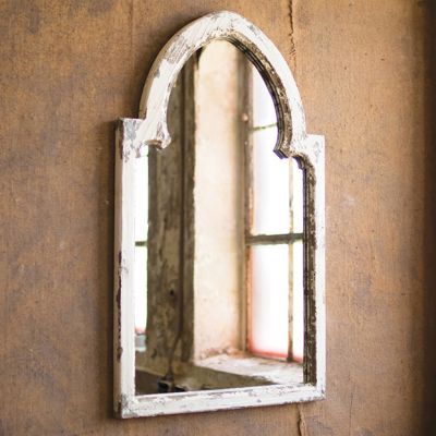 Weathered Grace Wood Frame Mirror