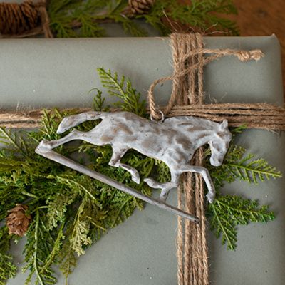 Weathered Horse Christmas Ornament