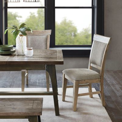 Weathered Wood Finish Dining Chair Set of 2