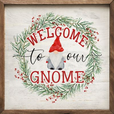 Welcome To Our Gnome Holiday Sign
