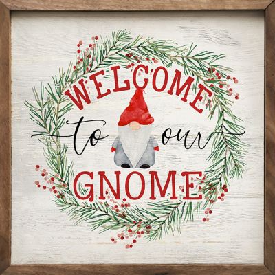 Welcome To Our Gnome Holiday Sign