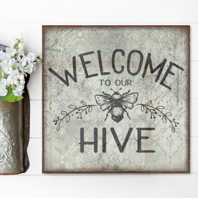 Welcome To Our Hive Canvas Wall Art