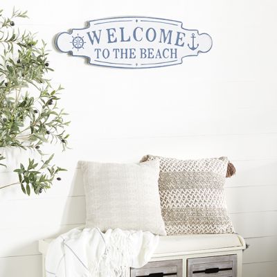 Welcome To The Beach Coastal Wall Sign