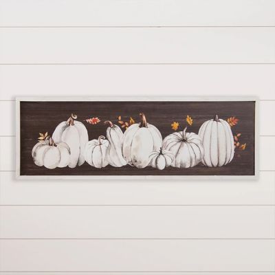 White Fall Pumpkins Wall Art
