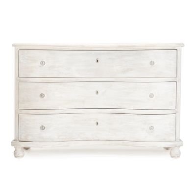 White Washed 3 Drawer Chest