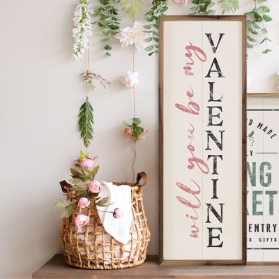 Will You Be My Valentine White Framed Sign