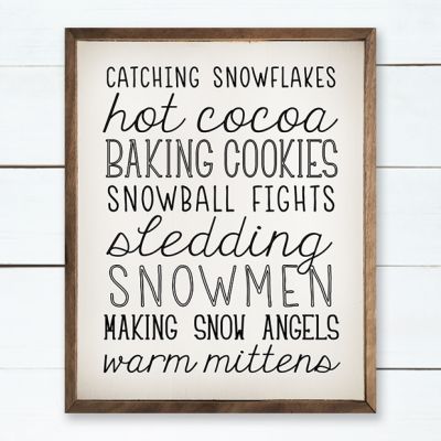 Winter Favorites Framed Sign