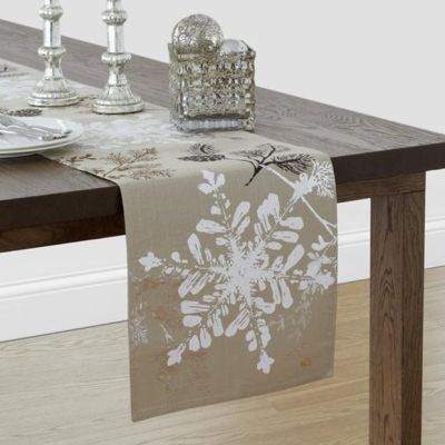 Winter Pine Snowflake Table Runner