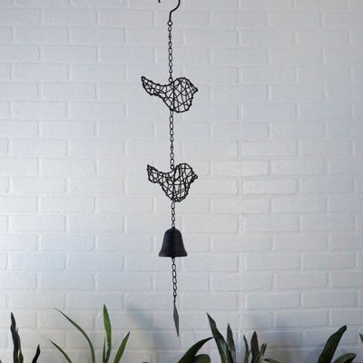 Wire Rattan Bird Chain With Bell