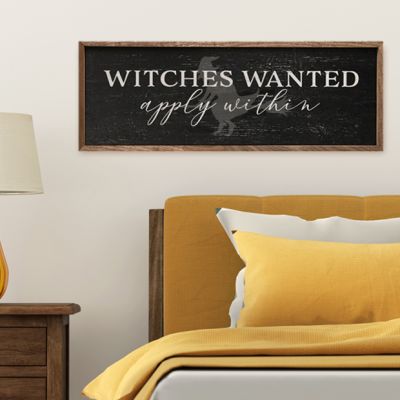 Witches Wanted Black Wall Art
