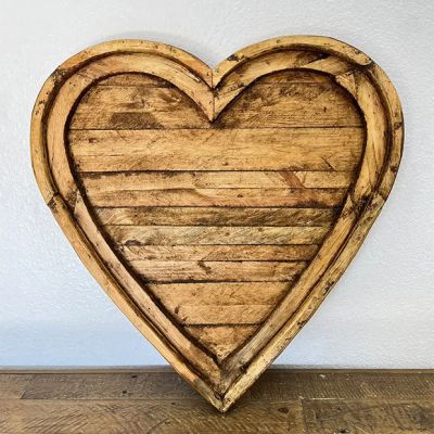 Wood Slat Framed Heart