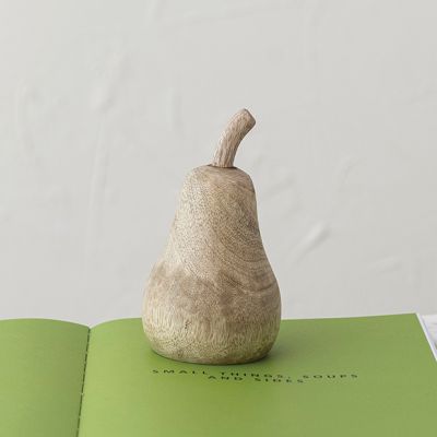 Wooden Pear Silhouette Figure