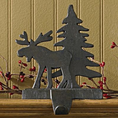 Woodland Moose and Tree Stocking Hook