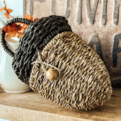 Woven Acorn Basket With Handle