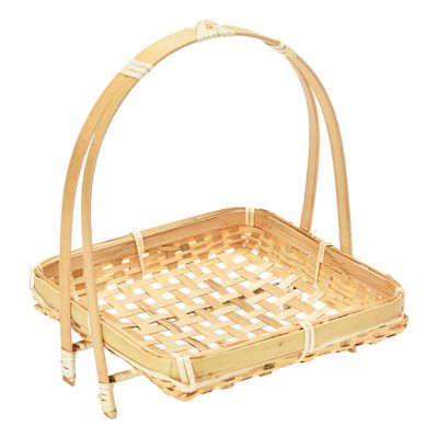 Woven Bamboo Tray With Stand