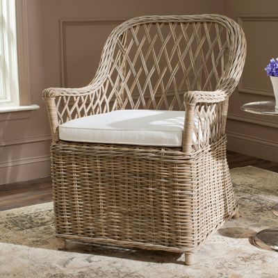 Woven Rattan Classic Country Armchair