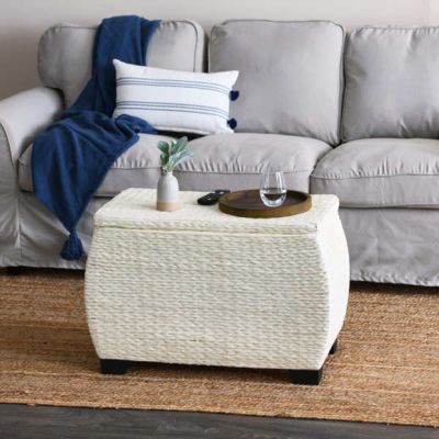 Woven Rope Wrapped Storage Chest