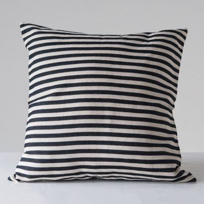 Woven Striped Square Accent Pillow