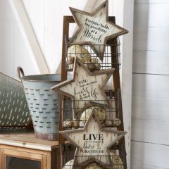 Barn Board Framed Decorative Stars Set of 3