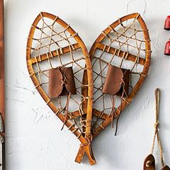 Decorative Wooden Snow Shoe Set of 2