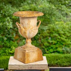 Antiqued Pedestal Urn Planter