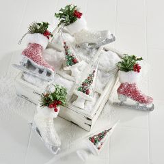 Sparkly Ice Skate Ornament Set of 2