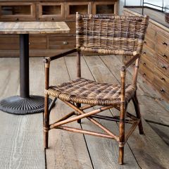 Cane And Rattan Accent Chair