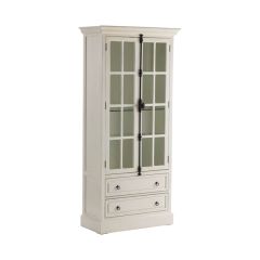Painted Wood Farmhouse Curio Cabinet