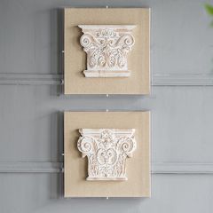 Corinthian Pedestal Wall Art Set of 2