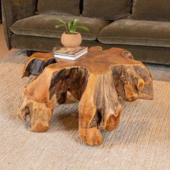 Natural Teakwood Root Round Coffee Table