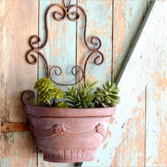 Scrolled Wall Sconce Planter