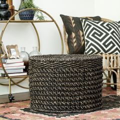 Natural Woven Ottoman Table Set of 3