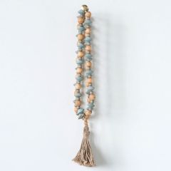 Wood Bead Garland With Tassel