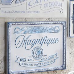 Embossed Metal Wall Plaque Magnifique