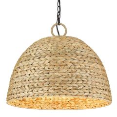 Woven Sweet Grass 5 Light Pendant