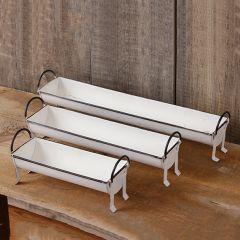 Trough Style Tray Planter Set of 3