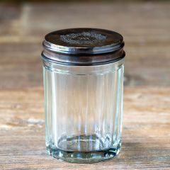 Bronze Lid Glass Jar