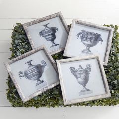 Framed Urn Vase Print Set of 4