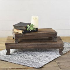 Rectangular Wooden Display Riser Set of 2