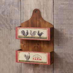 Farm Life Rooster Wall Shelf