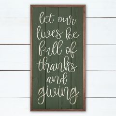Thanks And Giving Green Wall Art