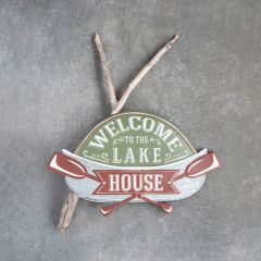 Welcome To The Lake House Embossed Wall Plaque