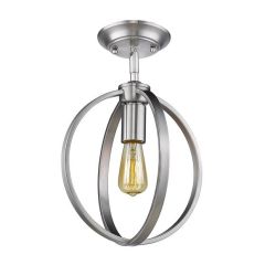 Pewter Semi-Flush Light