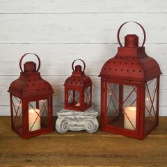 Lantern With Star Cutouts Set of 3