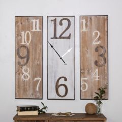 Three Panel Wall Clock