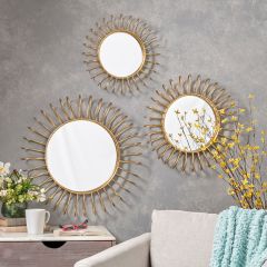 Sunburst Mirror Collection Set of 3