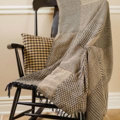 Block Pattern Woven Throw