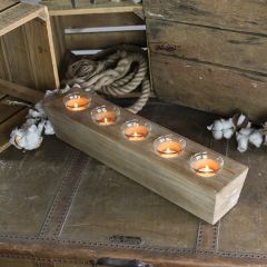 Wood Block Style Votive Holder